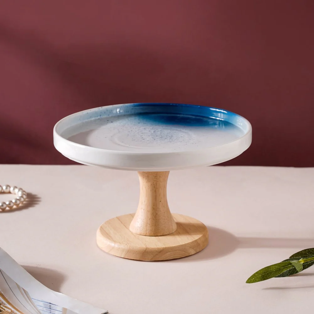 Cake Stand Blue And White 7.5 Inch - Image 3