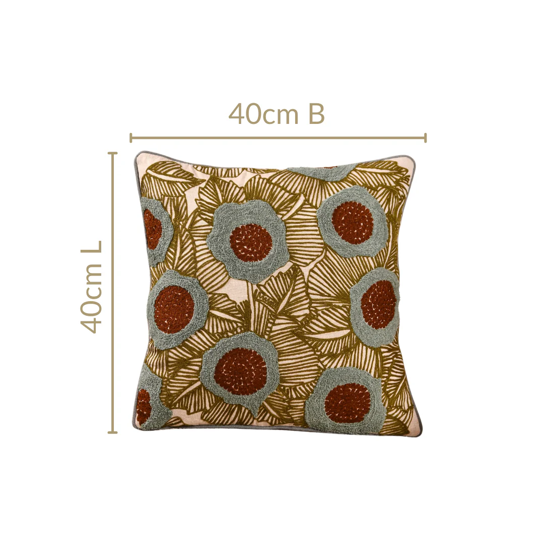 Call Of Nature Embroidered Cushion Cover 40x40cm - Image 4