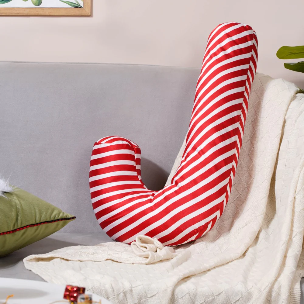 Candy Cane Stuffed Cushion 21 X 13 Inch - Image 3