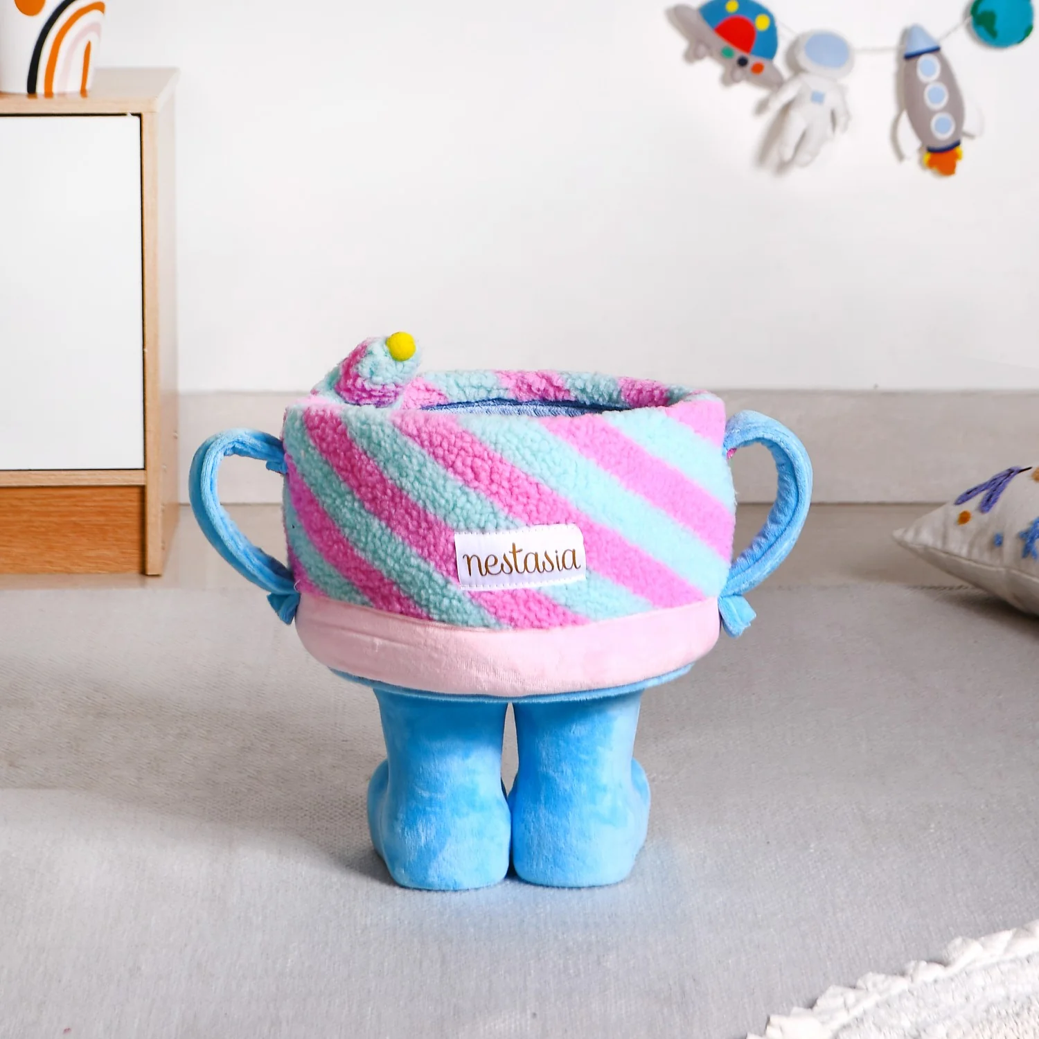 Candy Swirl Plush Basket With Feet - Image 8