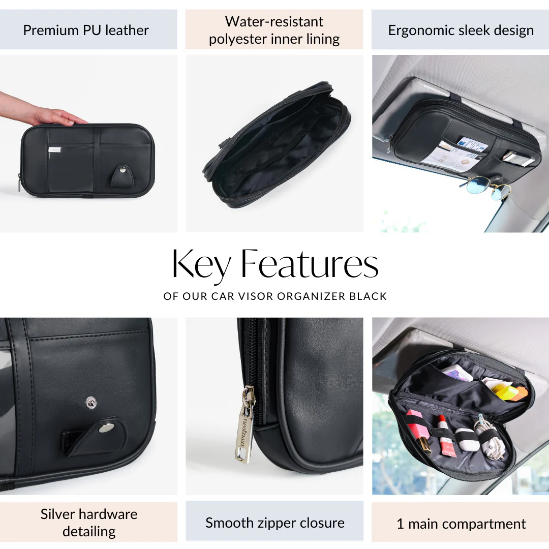 Car Visor Organizer Black - Image 5