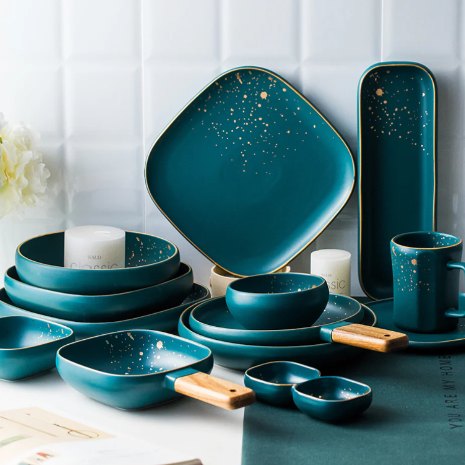 CARA 2 part bowl - midnight green - Image 3