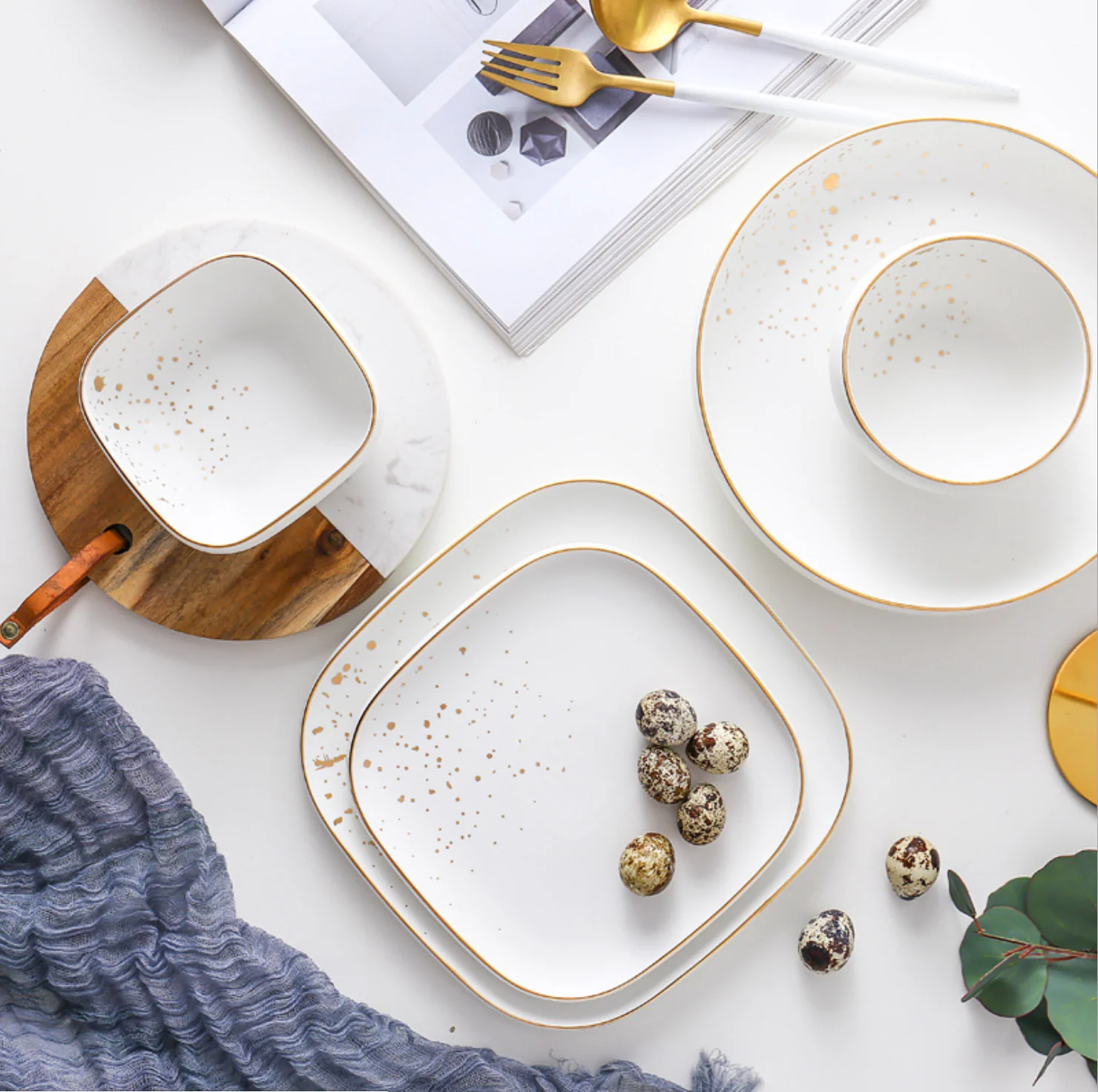 CARA square bowl - classic white