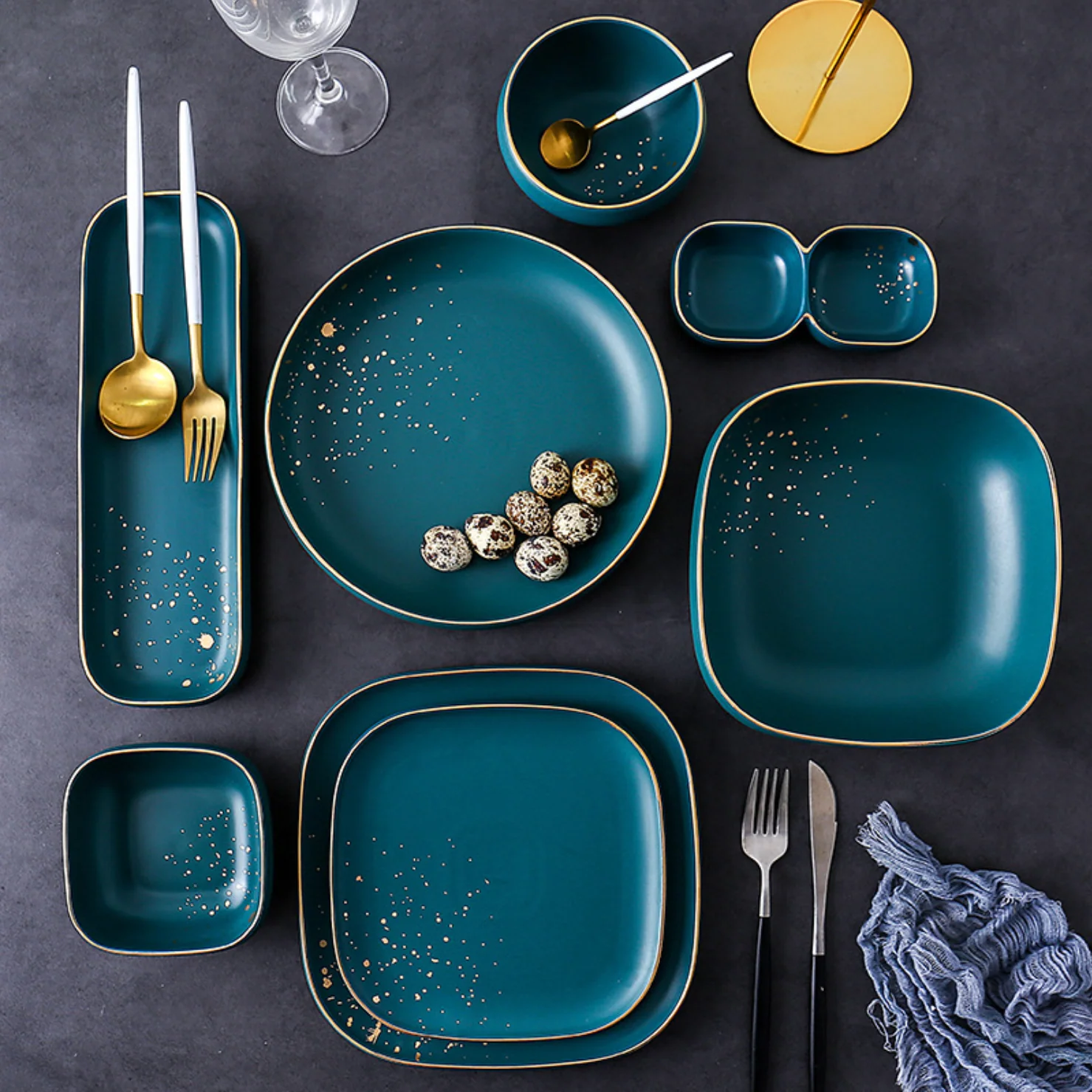 CARA square bowl - Midnight Green 250 ml - Image 3