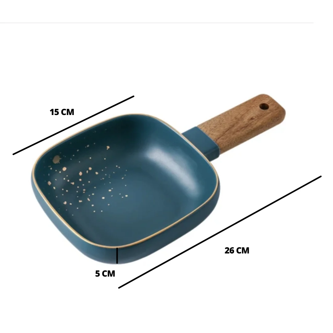 CARA bowl with wooden handle - midnight green - Image 5