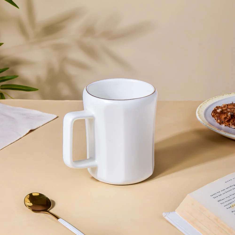 Cara Ceramic White Mug - Image 3