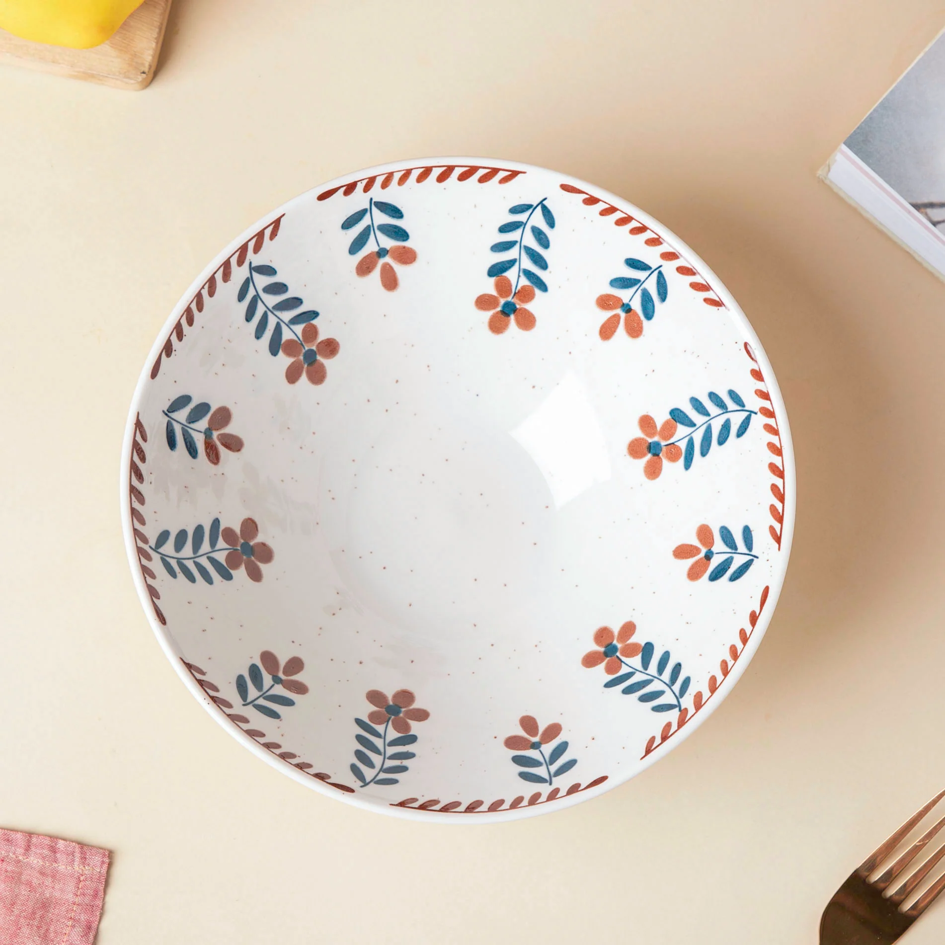 Carmella Floral Ceramic Ramen Bowl 900 ml - Image 3