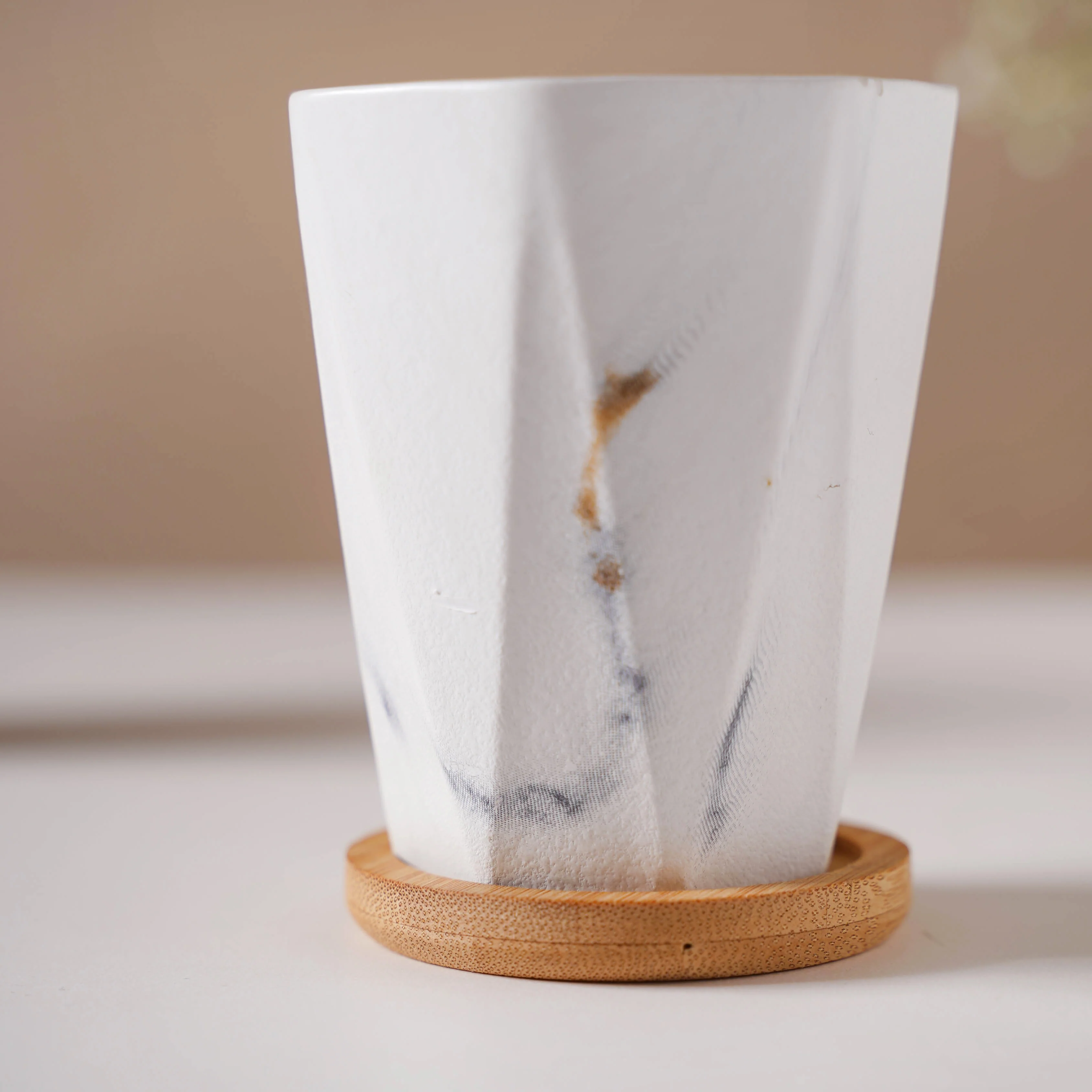 Carrara Marble Planter With Coaster - Image 7