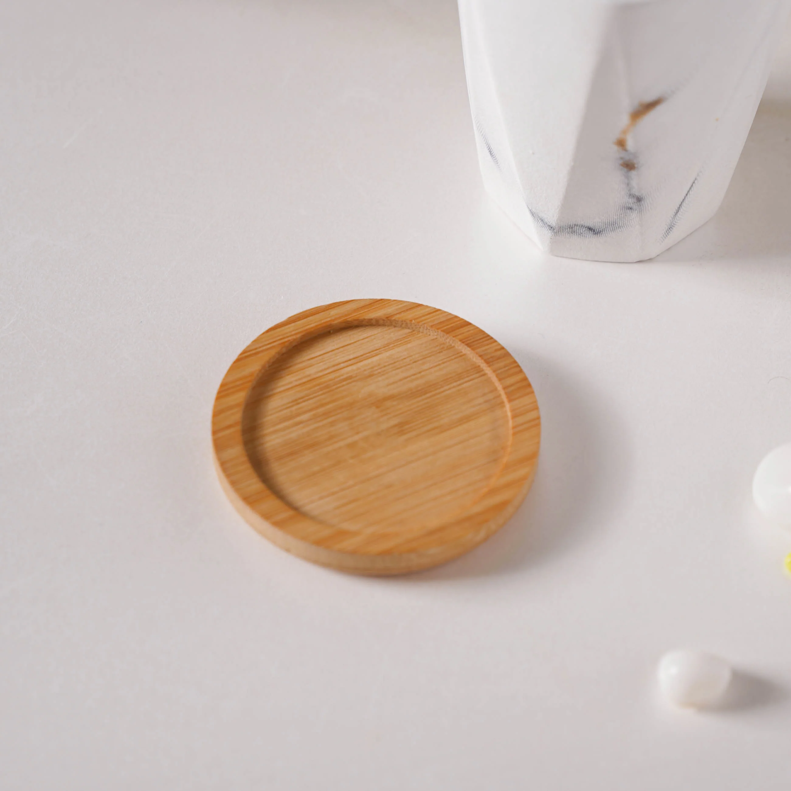 Carrara Marble Planter With Coaster - Image 8