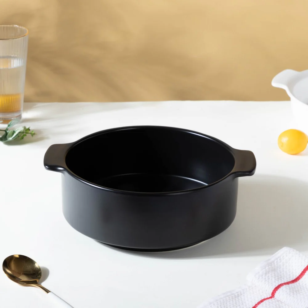 Ceramic Casserole Pots Black 2 L - Image 3