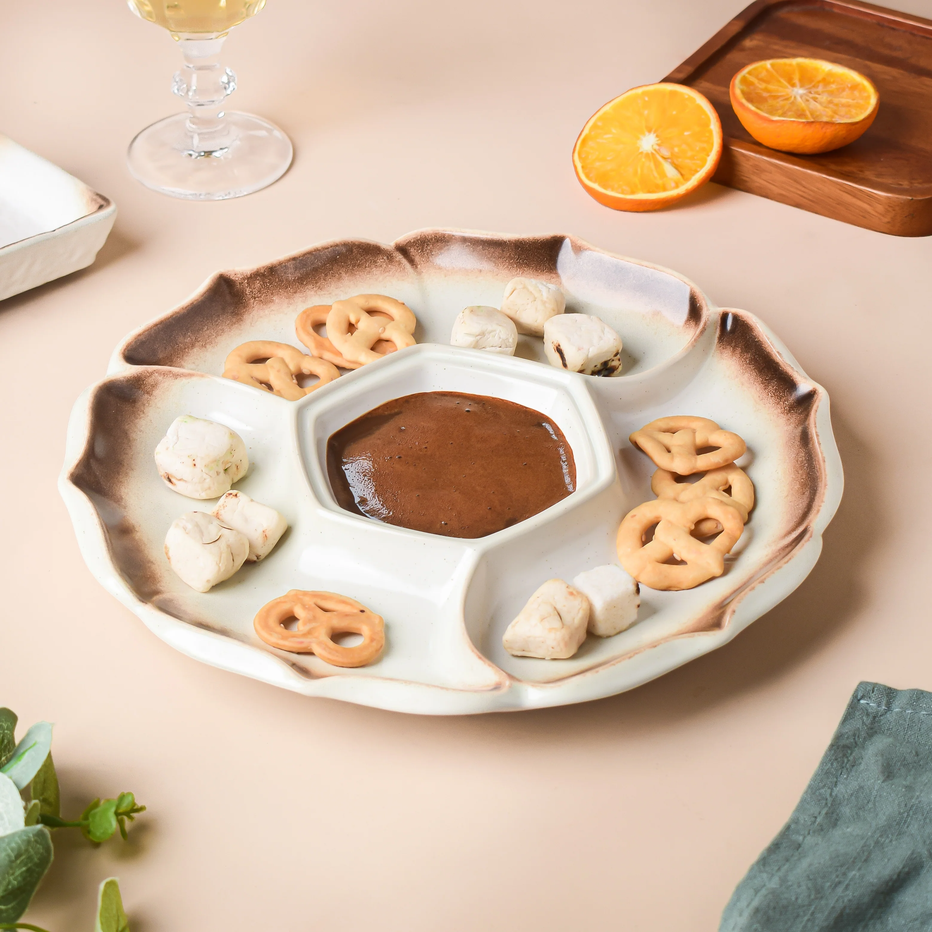 Cavern Clay Sectioned Party Platter