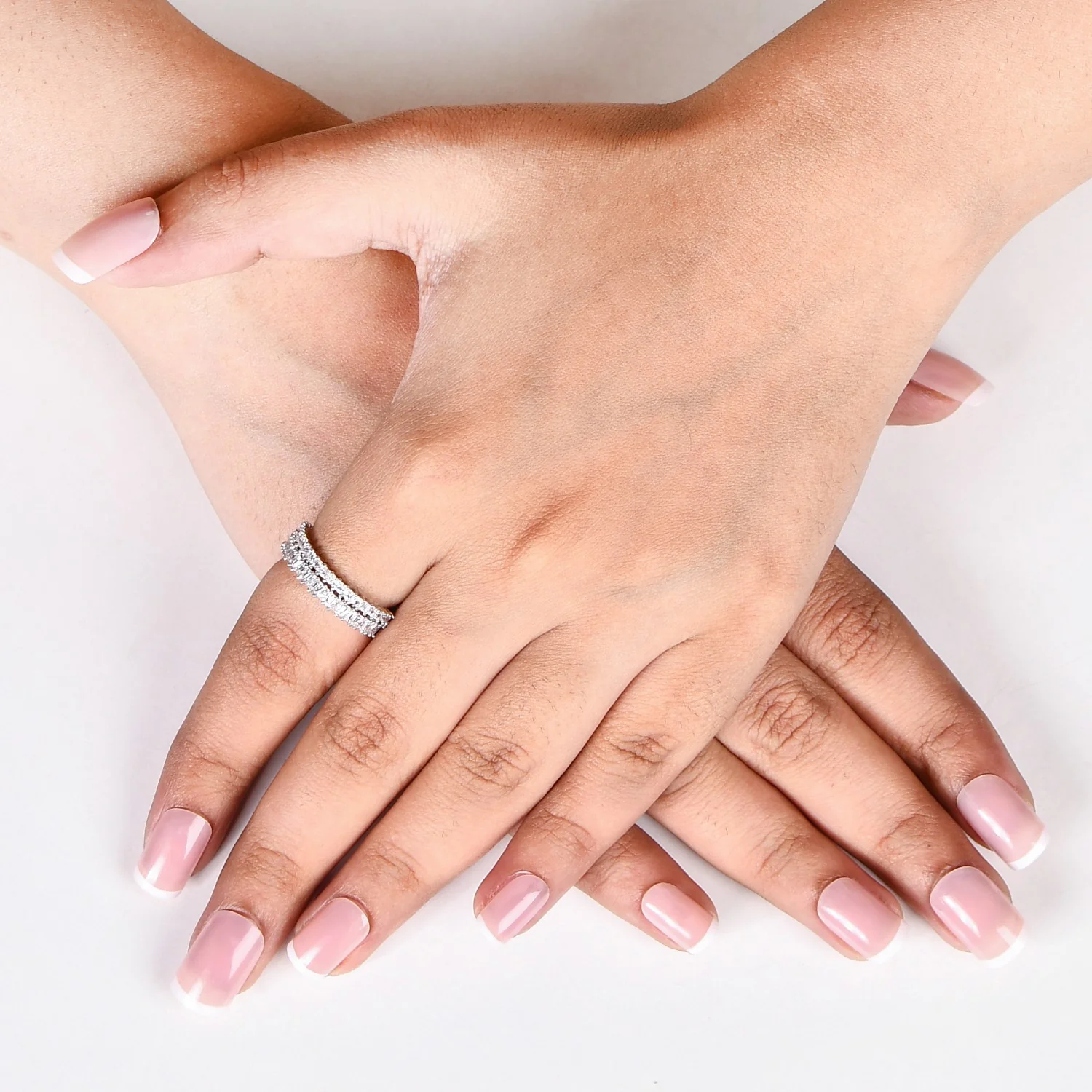 Celeste Stone Studded Silver Adjustable Ring - Image 2