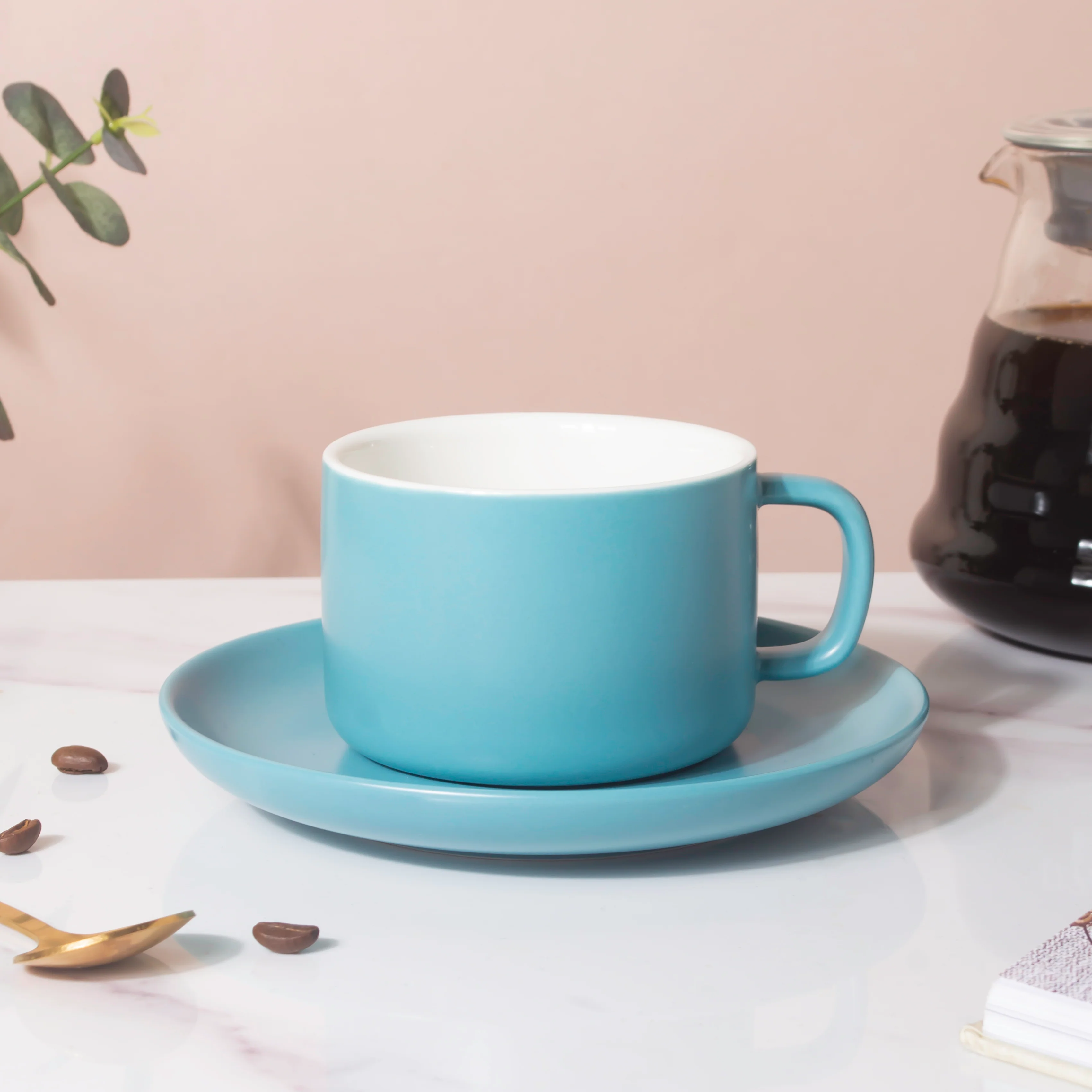 Celestial Blue Teacup And Saucer - Image 7