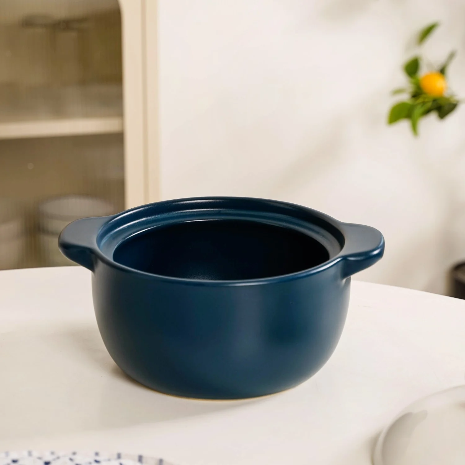 Cera Ceramic Cooking Pot With Lid Teal 2400ml - Image 10