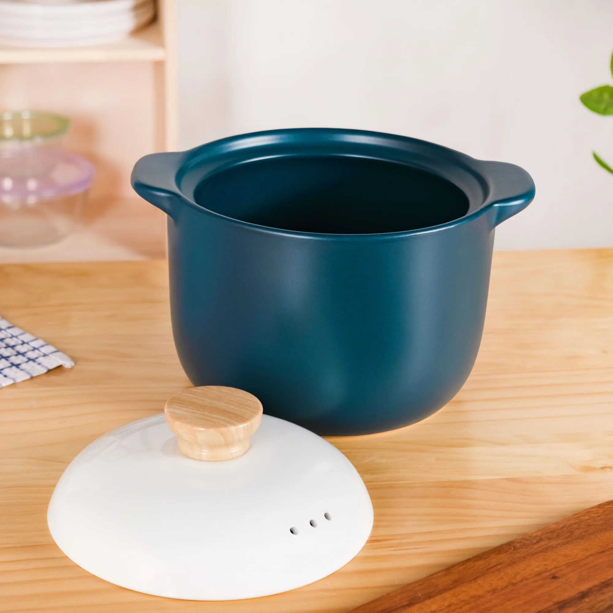 Cera Ceramic Soup Cooking Pot With White Lid 6000ml - Image 6