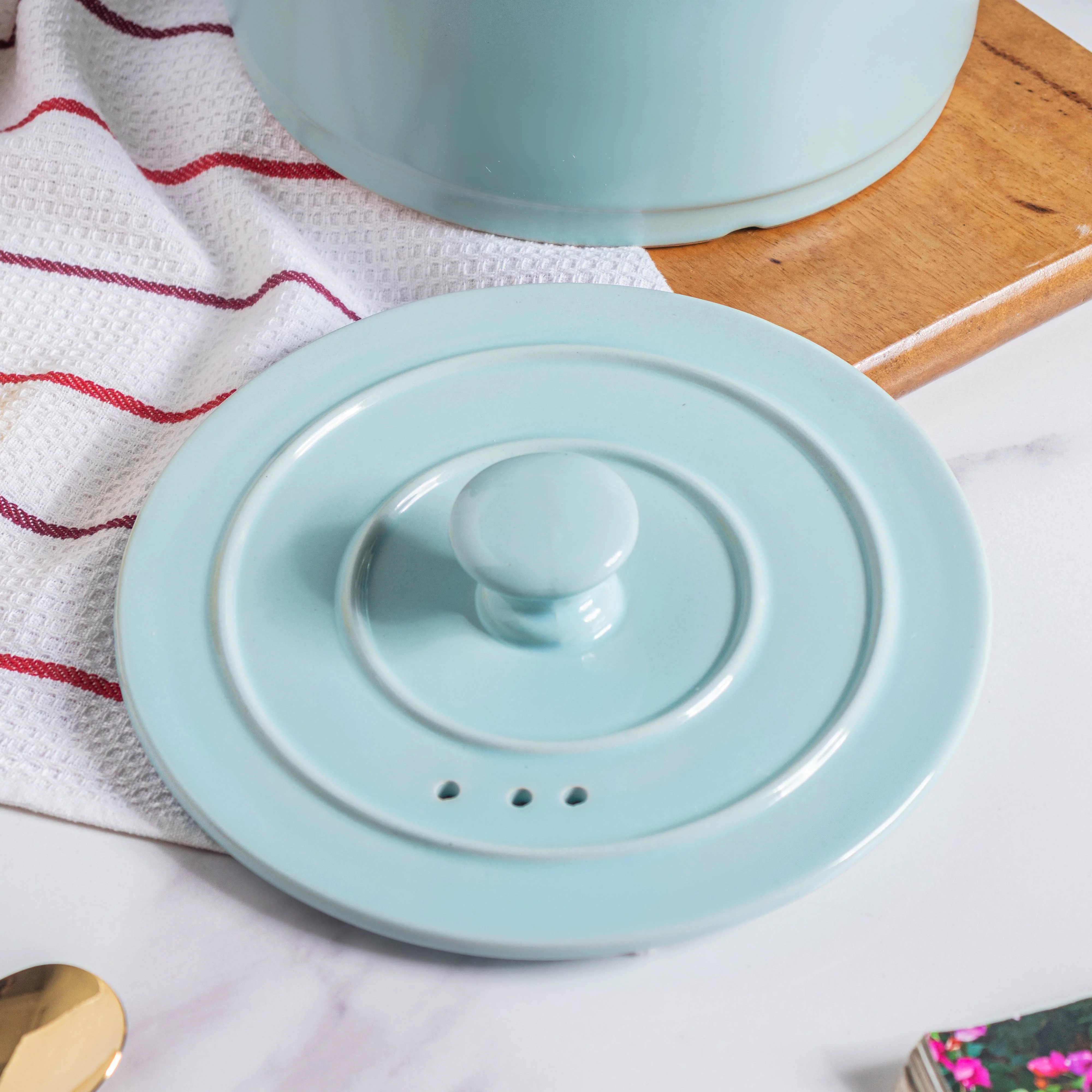 Ceramic Stock Pot With Lid Large - Image 3