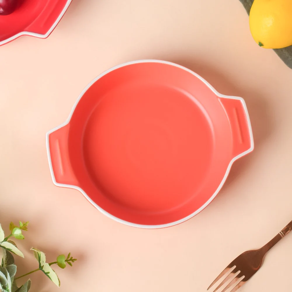 Ceramic Baking Pot Orange Small 400ml - Image 3