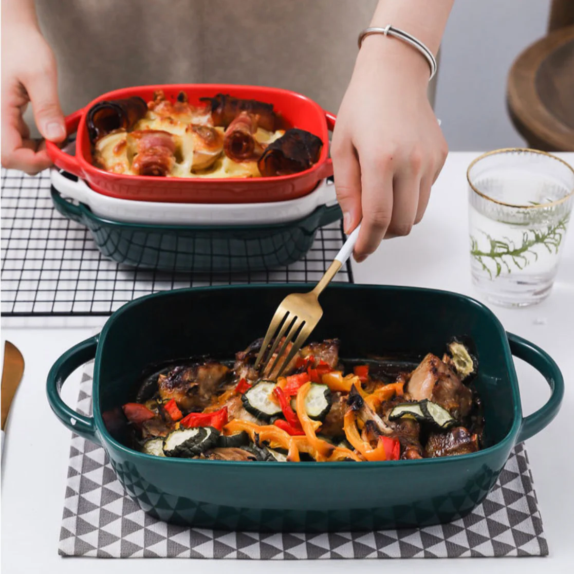 Ceramic Baking Tray With Handles - Image 3