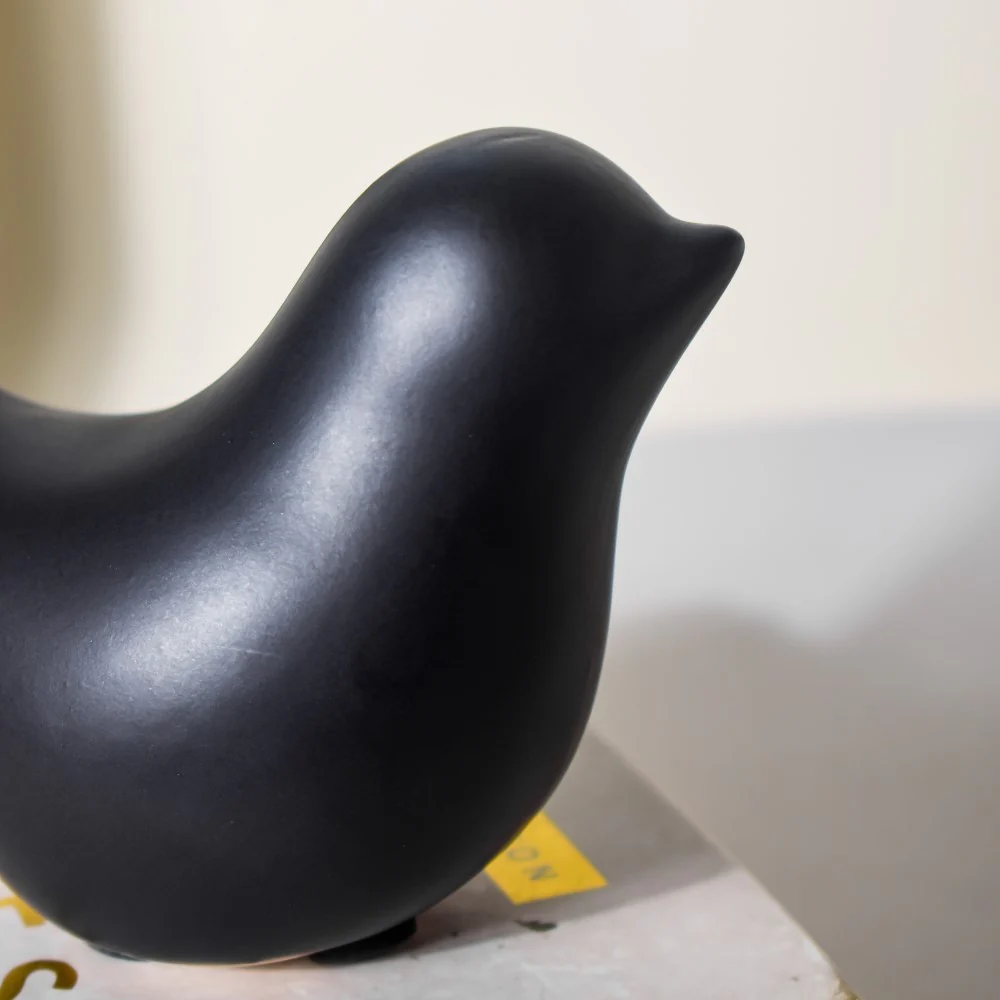 Ceramic Bird Showpiece Black Set Of 2 - Image 7