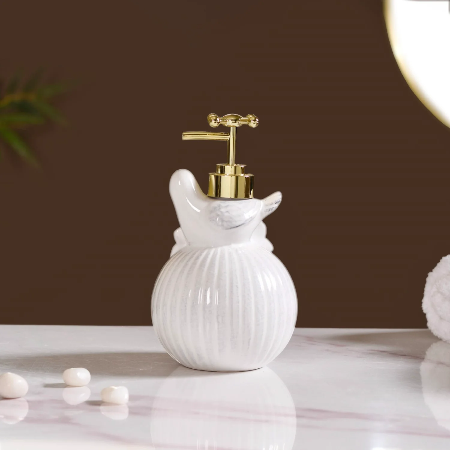 Ceramic Birdy Liquid Dispenser White - Image 7