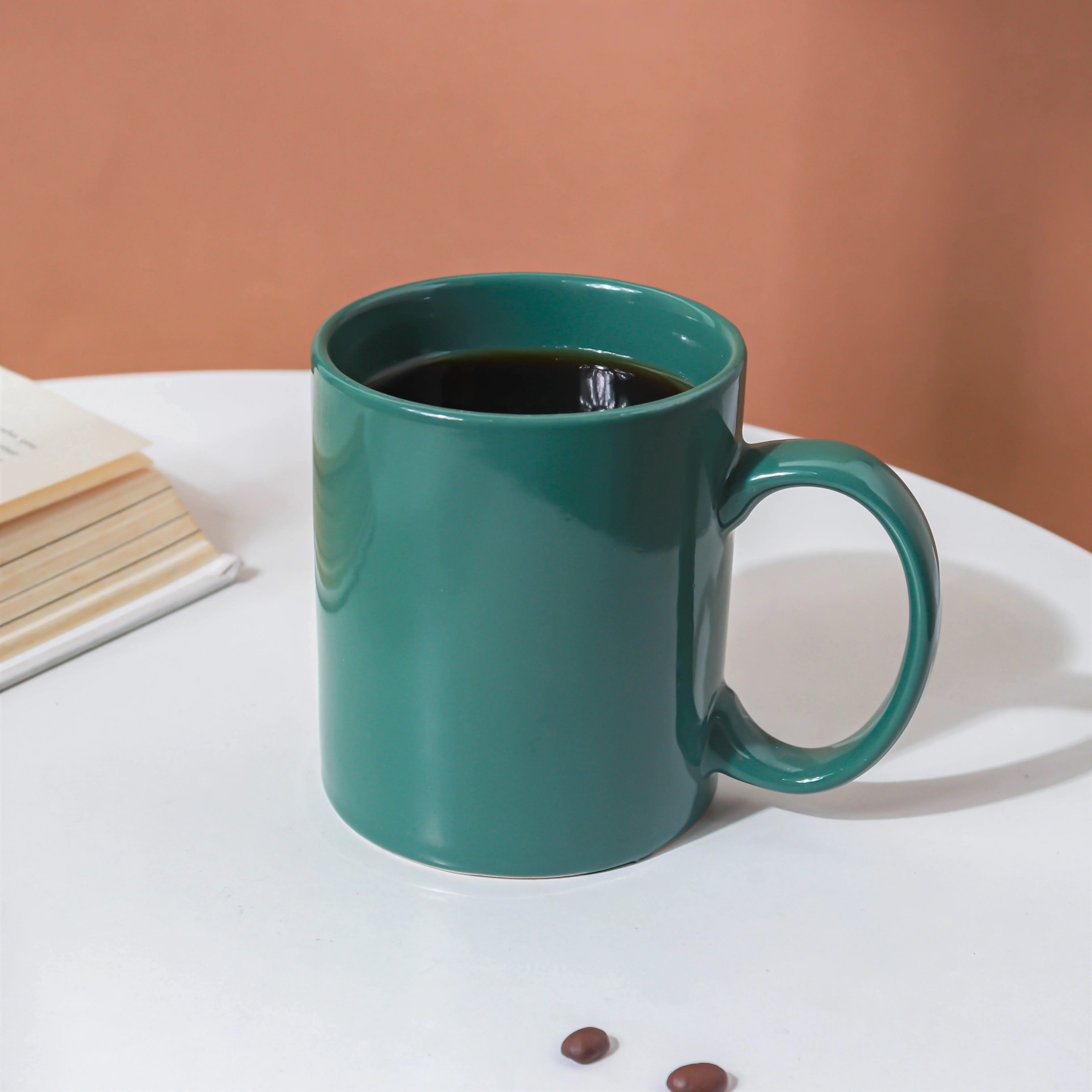 Ceramic Green Coffee Mug - Image 9