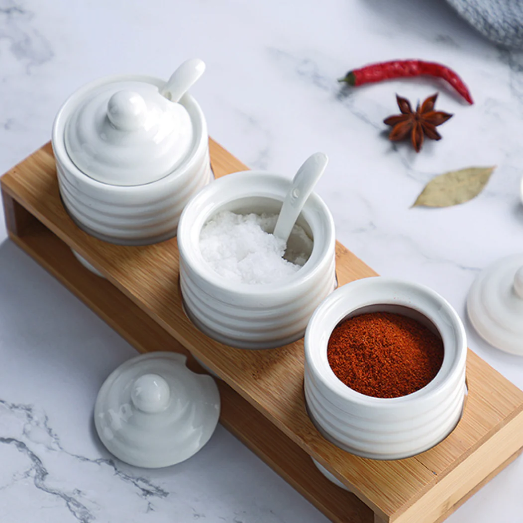 Ceramic Jar for Spices Set of 3 - Image 5