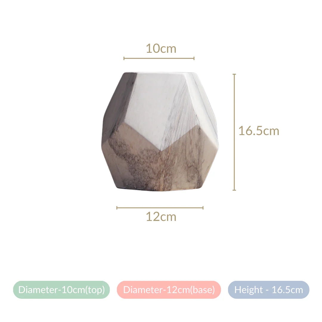 Ceramic Marble Facets Vase - Image 12
