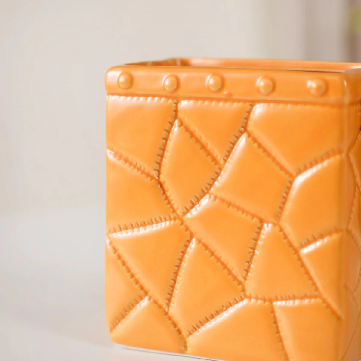 Ceramic Mini Bag Vase Mustard Yellow - Image 7