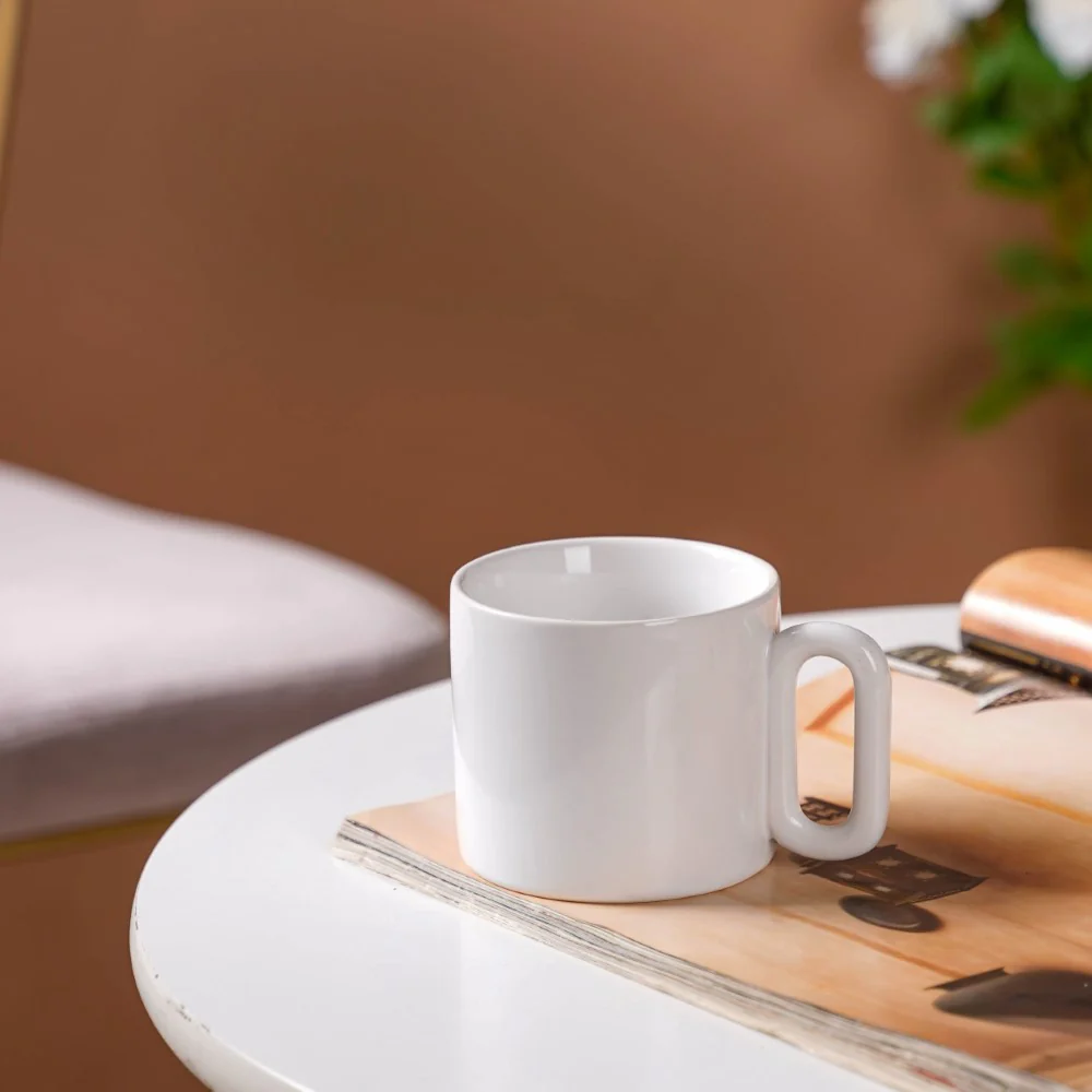 Ceramic Mug White 220ml - Image 4