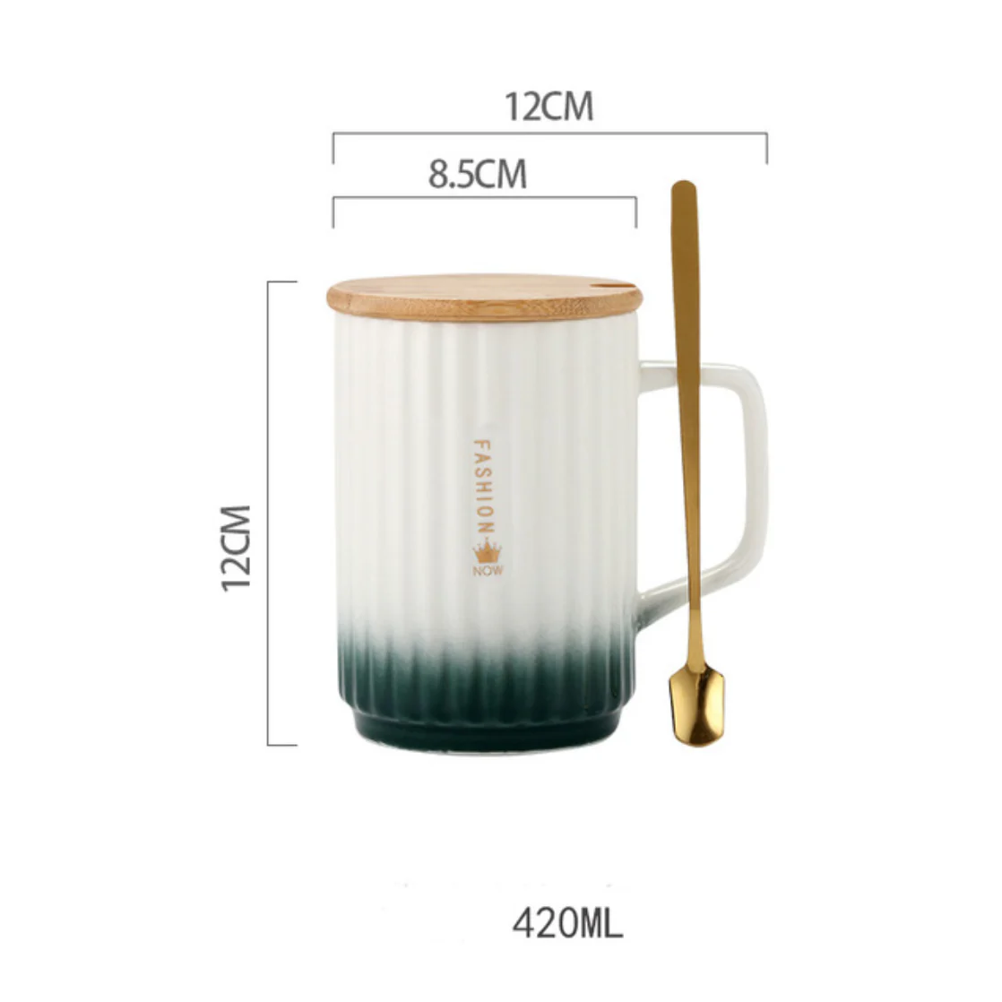 Ceramic Mug with Lid and Spoon - Image 7