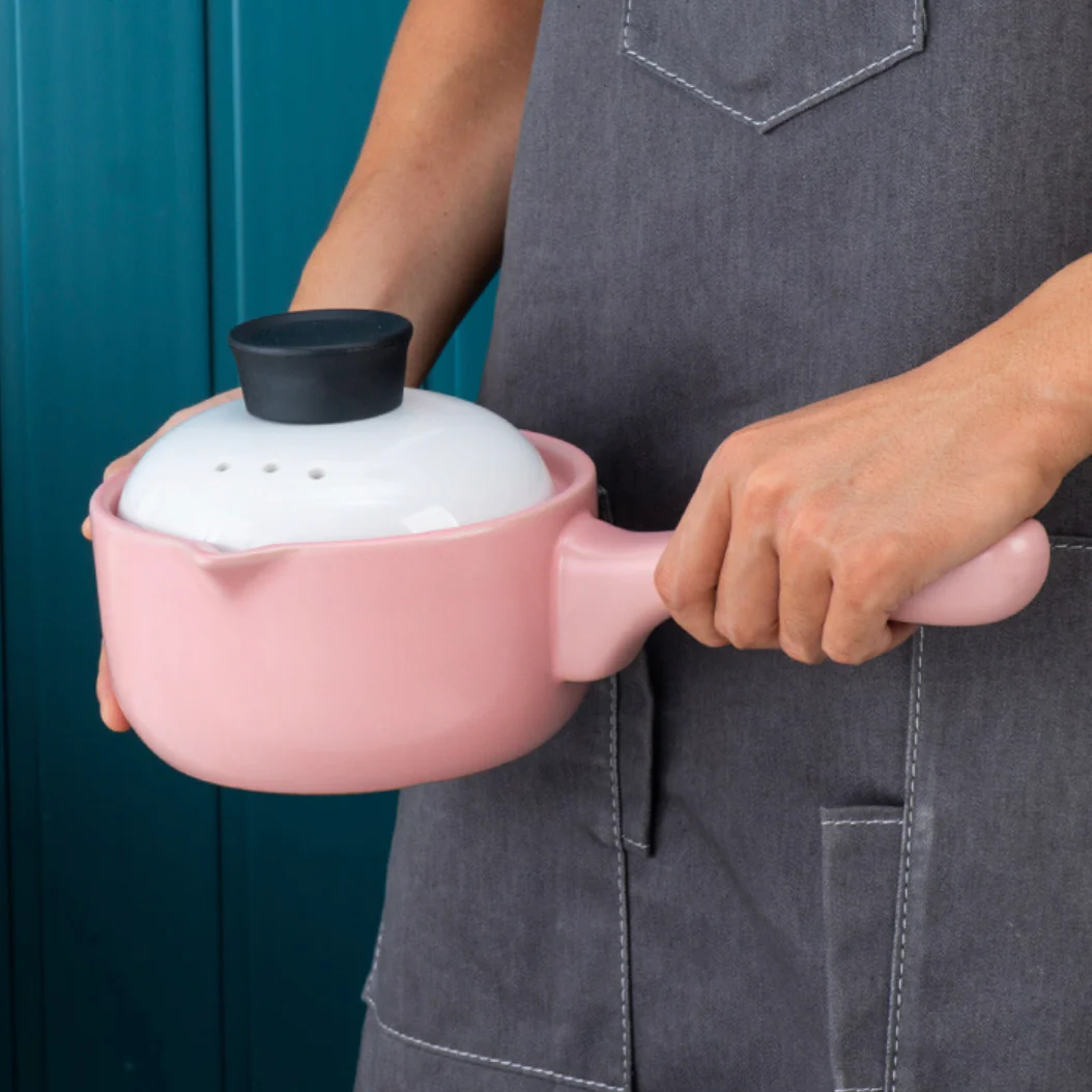 Ceramic Pot With Lid And Handle - Image 2