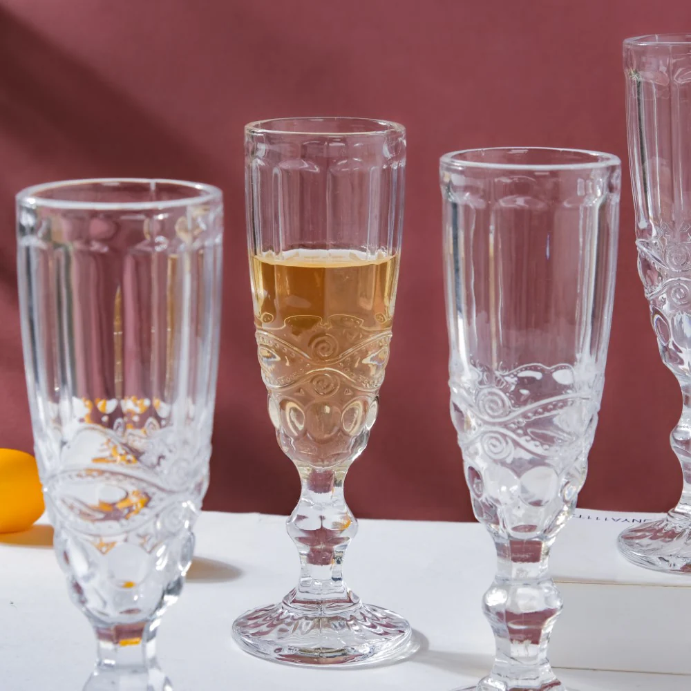 Champagne Glass Transparent Set Of 6 150 ml - Image 5