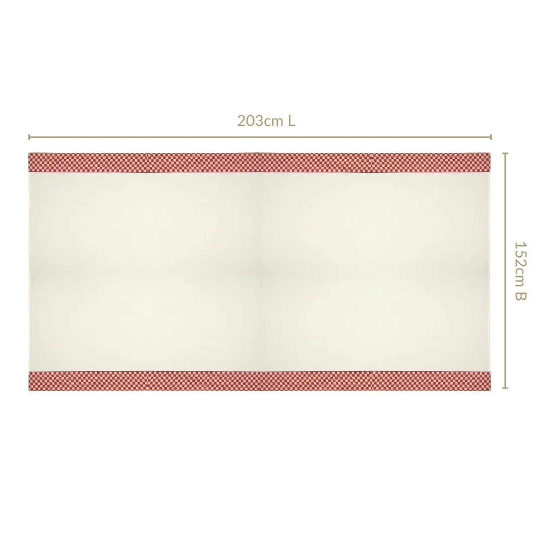 Checkered Border 6 Seater Table Cloth 203x152cm - Image 4