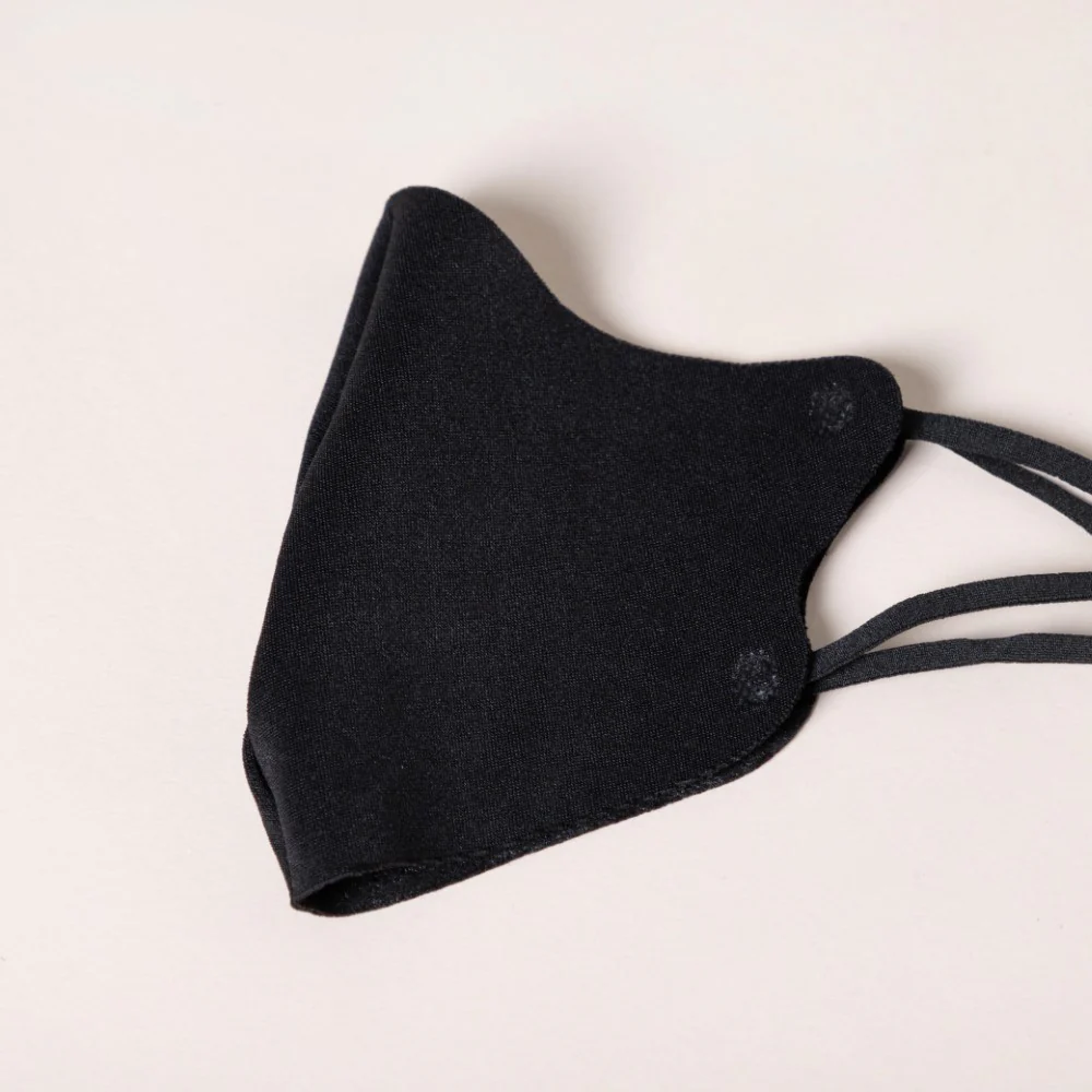 Checkered Face Mask With Adjustable Straps Black Set Of 4 - Image 8