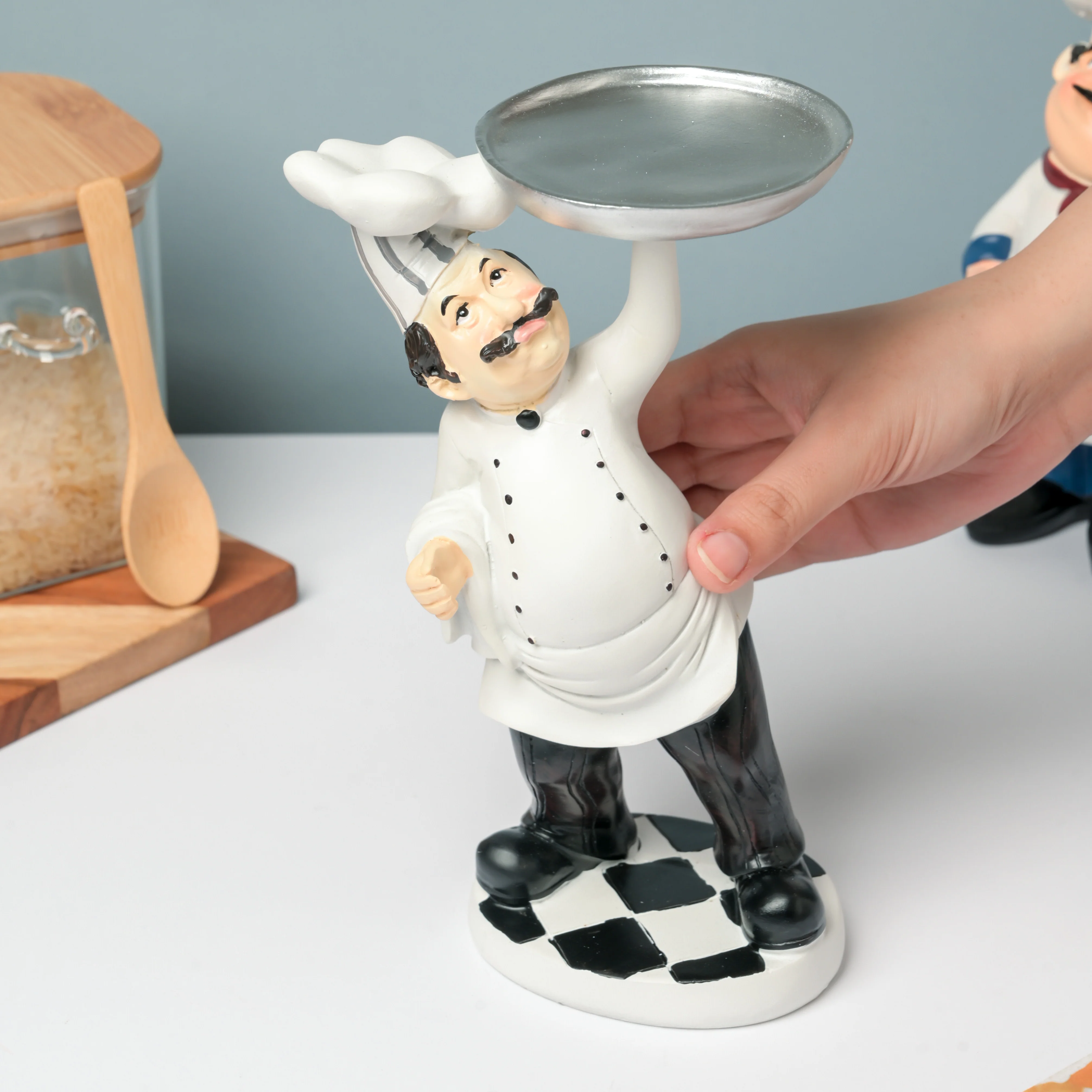 Chef Figurine With Dish - Image 2
