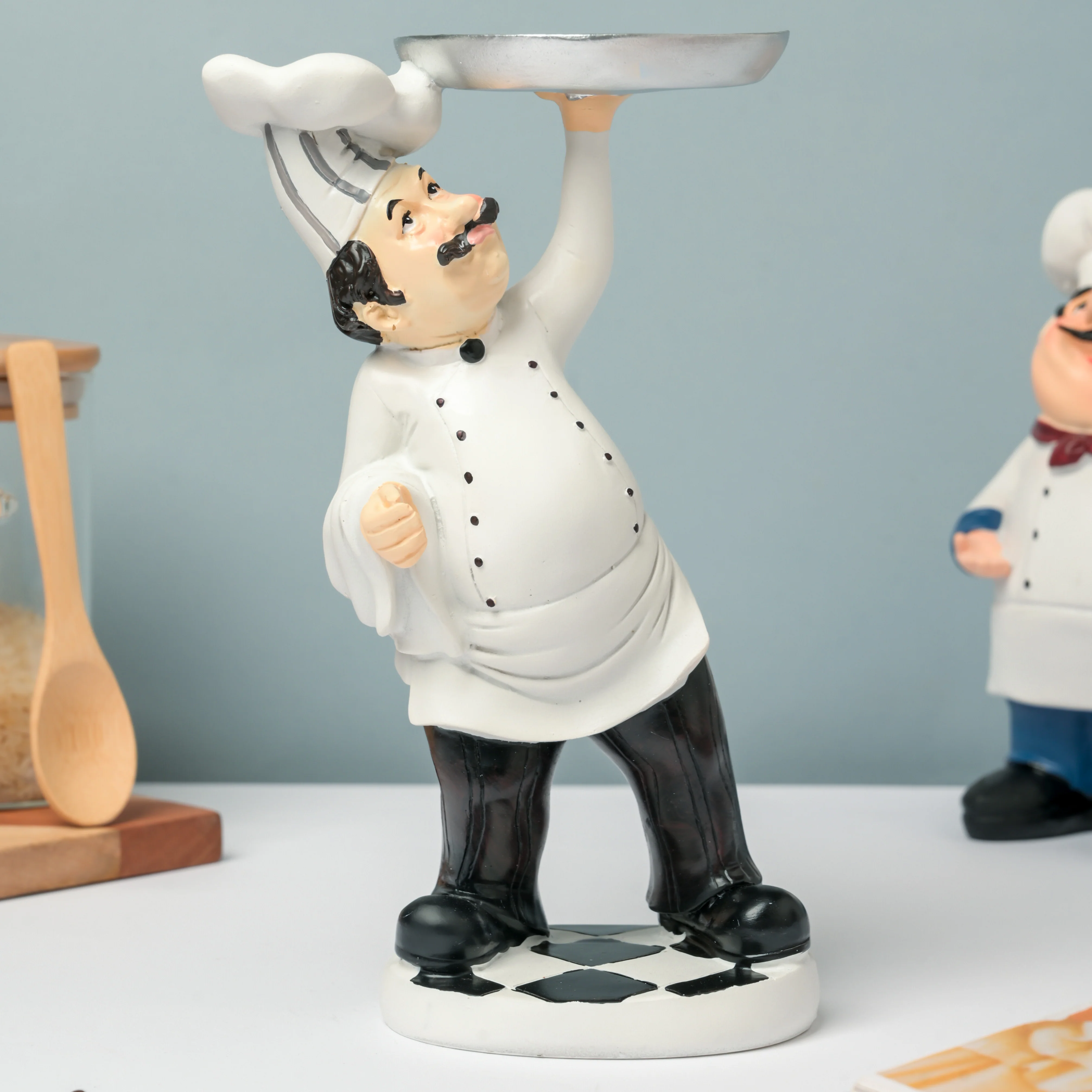 Chef Figurine With Dish - Image 4