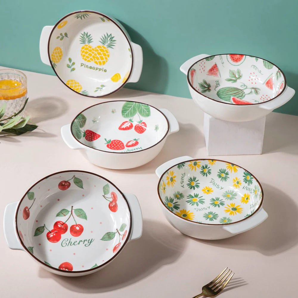 Cherry Baking Bowl With Handles 7.5 Inch 500 ml - Image 6