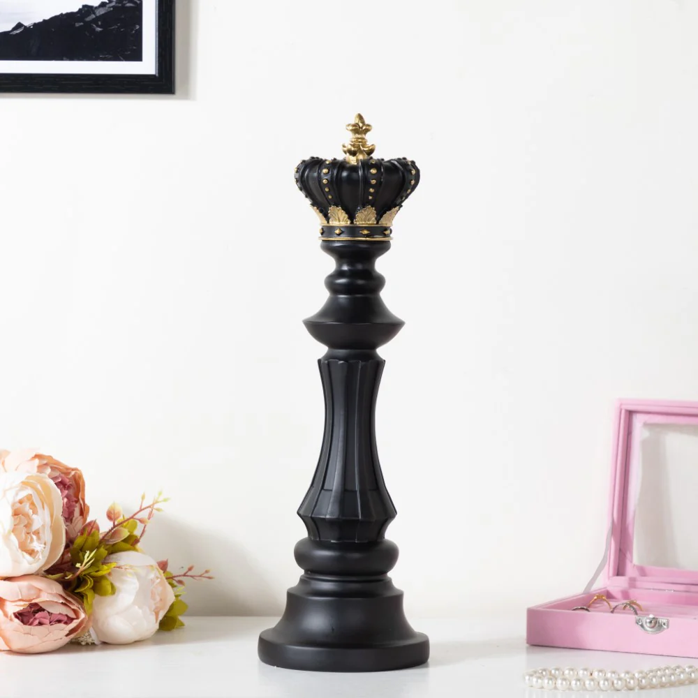 Chess King Showpiece Black 15 Inch - Image 3