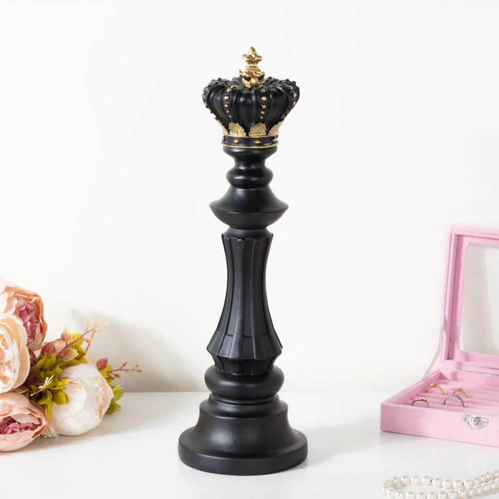 Chess King Showpiece Black 15 Inch - Image 4