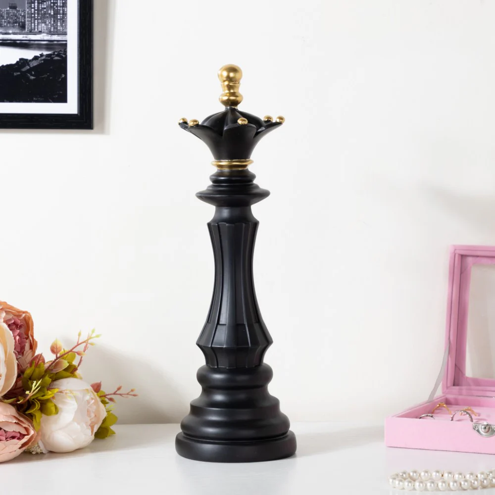 Chess Queen Showpiece Black 14 Inch - Image 3
