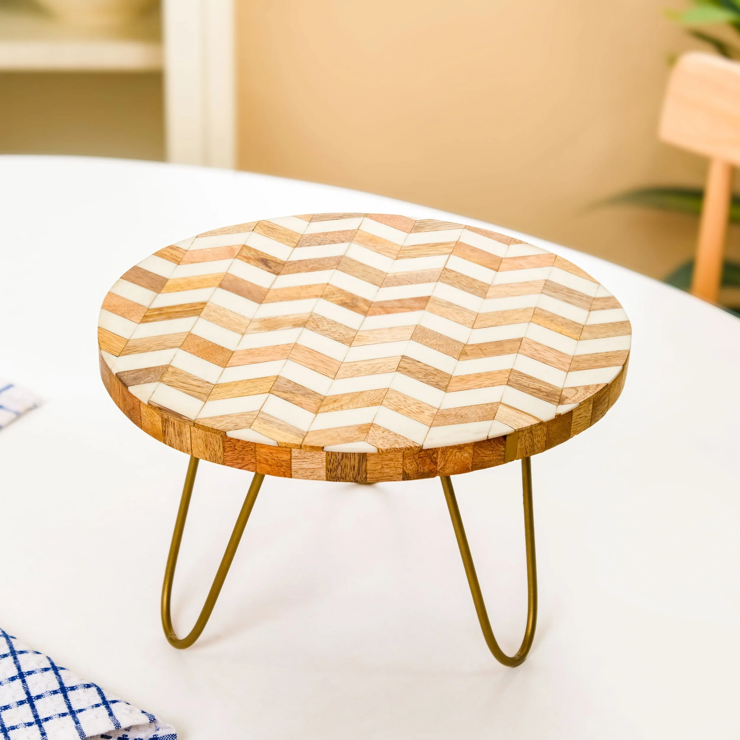 Chevron Mosaic Wooden Riser - Image 9