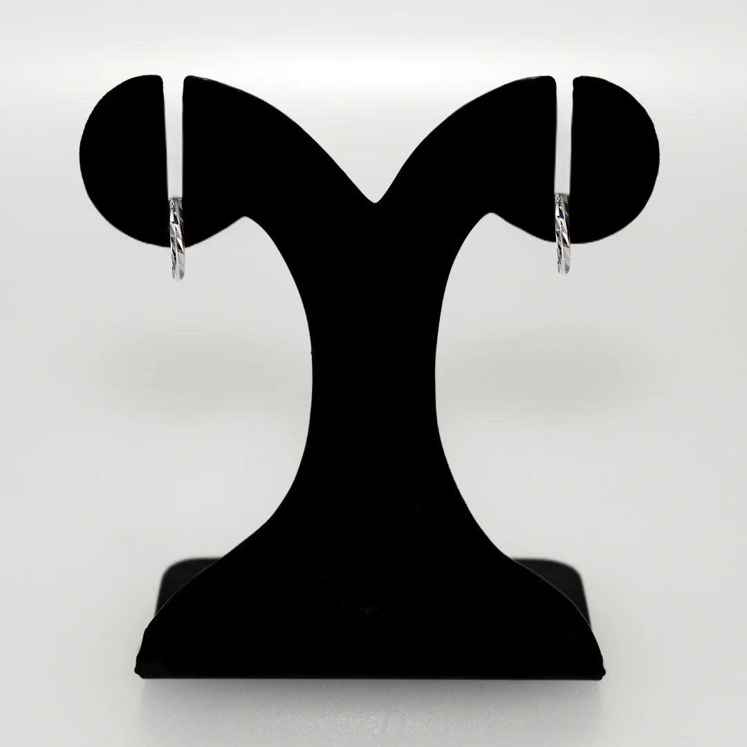 Chic Geometry Silver Hoop Earrings - Image 6