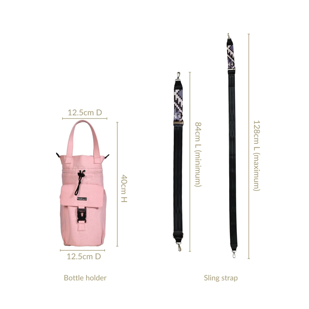 Chic Pink Drawstring Bottle Holder - Image 5