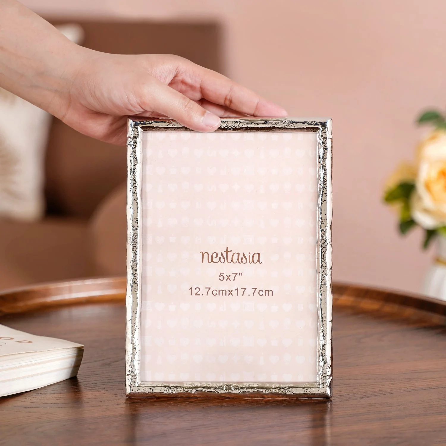 Chic Silver Medium Photo Frame 13x18cm - Image 3