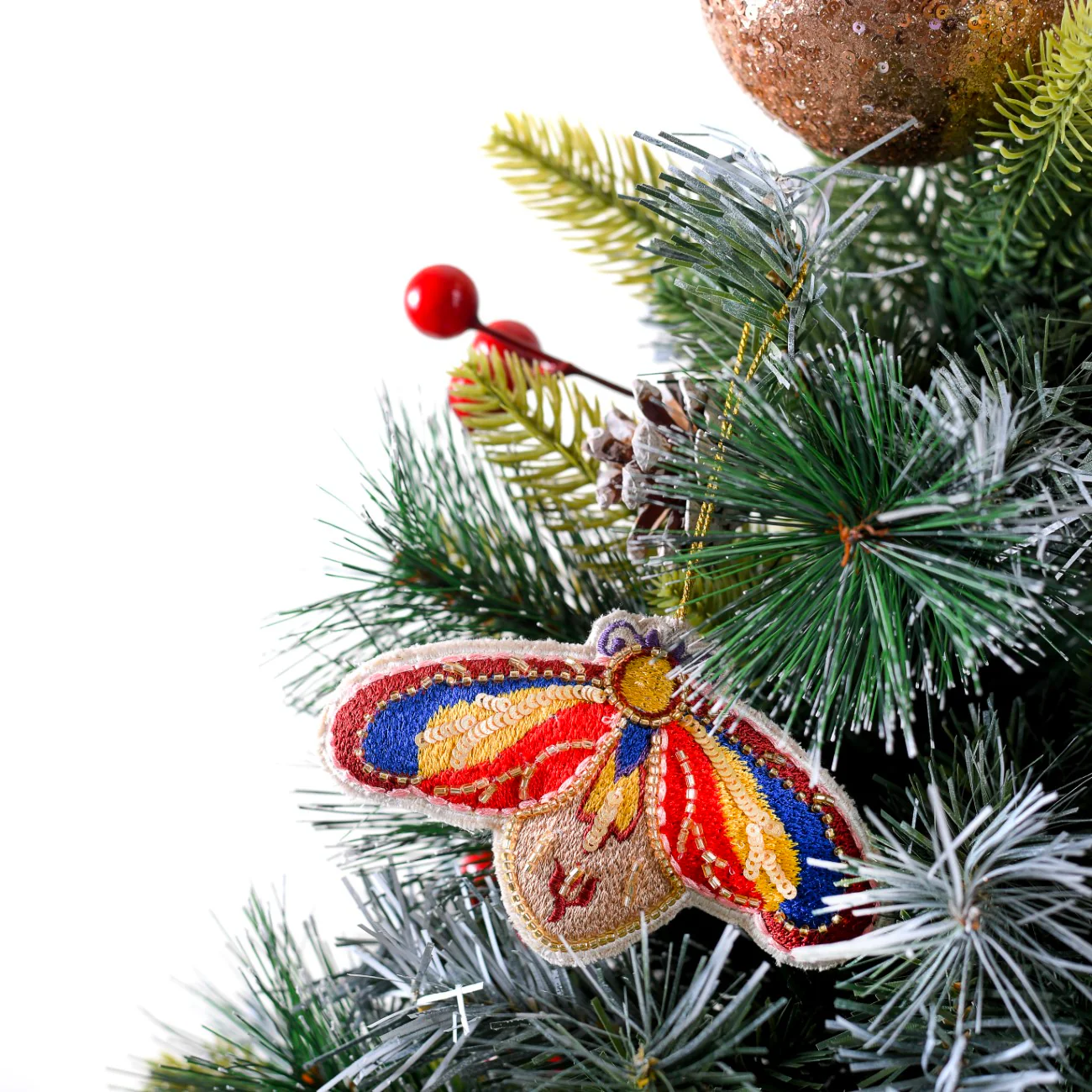 Christmas Hanging Ornament Set of 3 Multicolour - Image 13