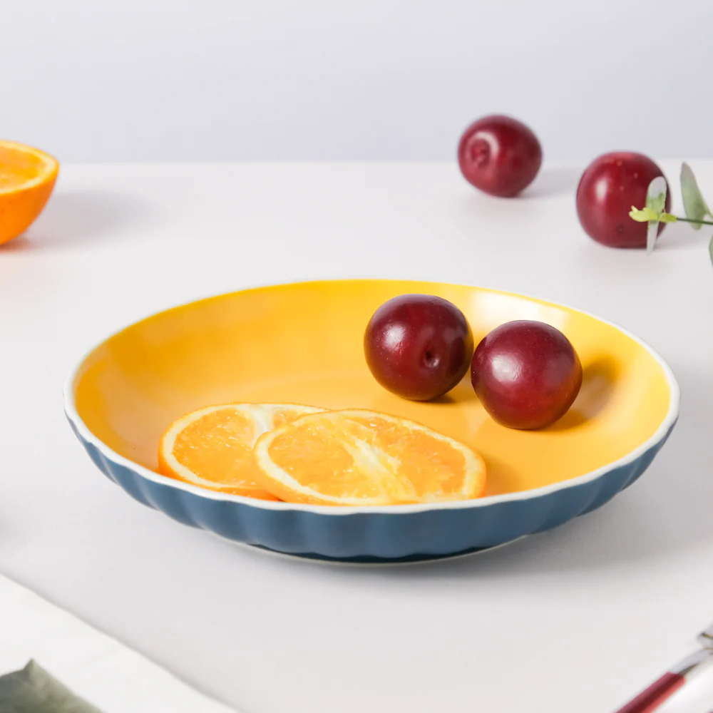 Chrome Snack Plate Blue 7.5 inch - Image 7
