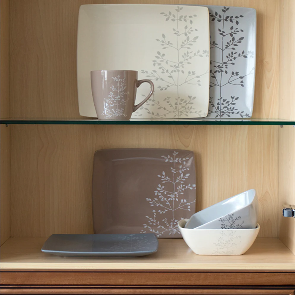 Ciara Sprig Square Plate Grey 10.5 Inch - Image 10