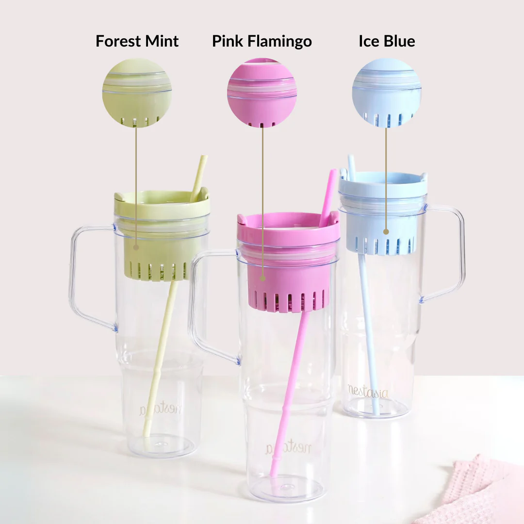 Citrify Large Spillproof Water Bottle With Fruit Infuser Pink Flamingo 1210ml - Image 11