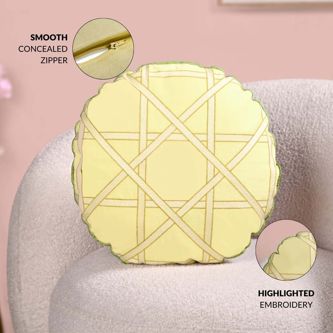 Citrine Stripes Cushion Cover 40cm - Image 5