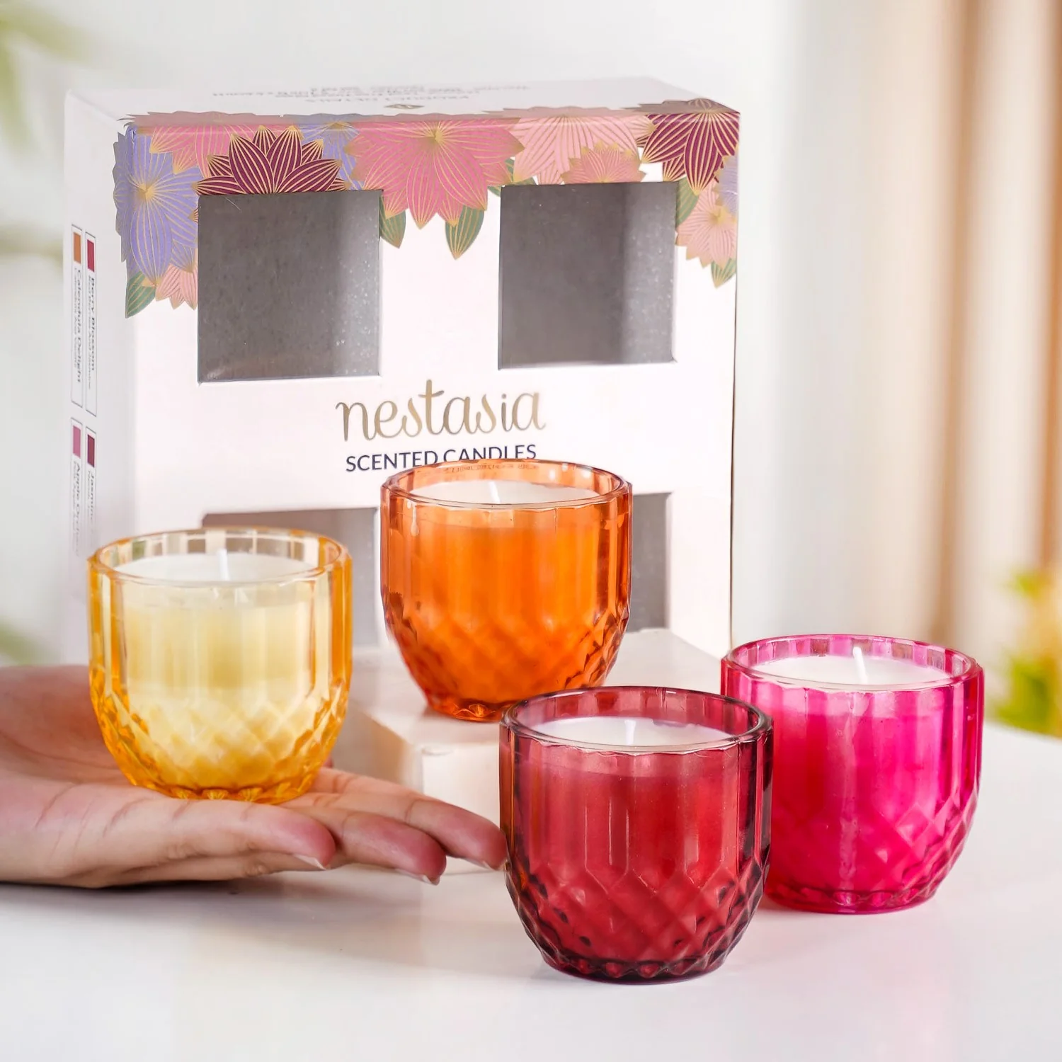 Citrus And Spice Scented Candle Set Of 4 - Image 3